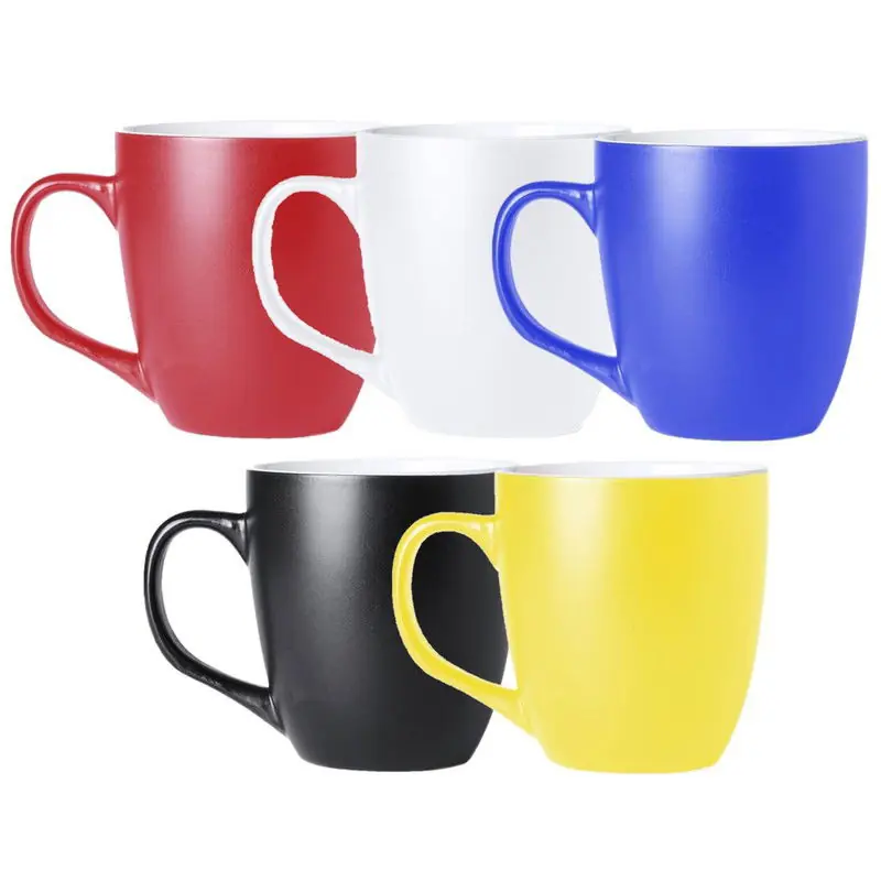 BD Koffie mokken/bekers Artista - 5x - keramiek - met oor - multi kleuren - 440 ml - Bekers Bulkbestelling