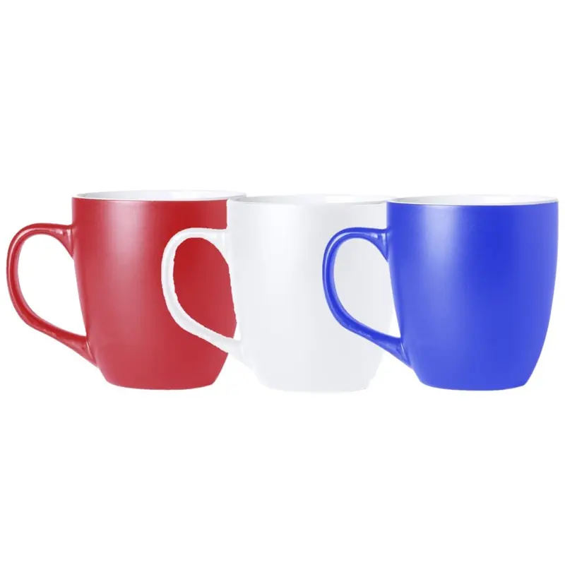Groothandel BD Koffie mokken/bekers Holland - 6x - keramiek - met oor - rood/wit/blauw - 440 ml - Bekers