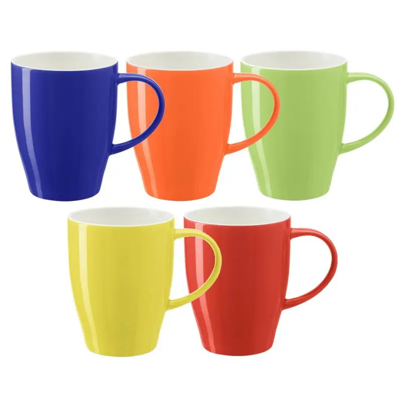 Bestseller Bellatio Design Koffie mokken/bekers Paris - 6x - porselein - multi kleuren - 350 ml - Bekers