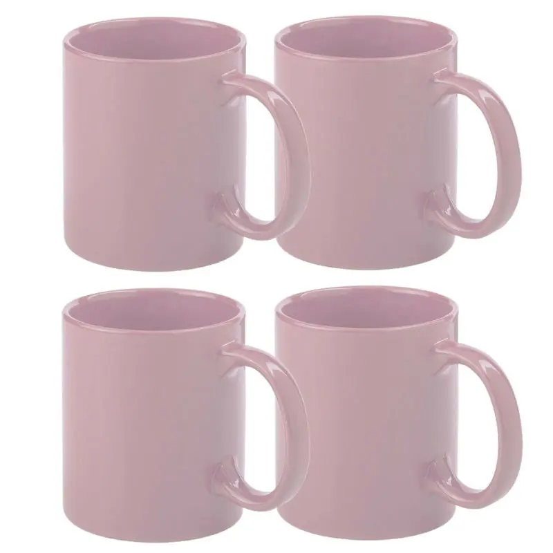 Meest Verkocht Bellatio Design Koffie mokken/bekers - 6x - keramiek - roze - 370 ml - Bekers