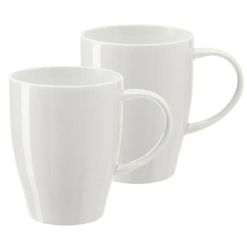 BD Koffie mokken/bekers - 2x - porselein - ivoor wit - 350ml - Bekers Limited Edition