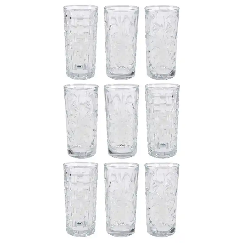 Plaats Bestelling Atmos Fera Longdrinkglazen - 9x - 380 ml - sap/water/mix/drinkglazen - Longdrinkglazen