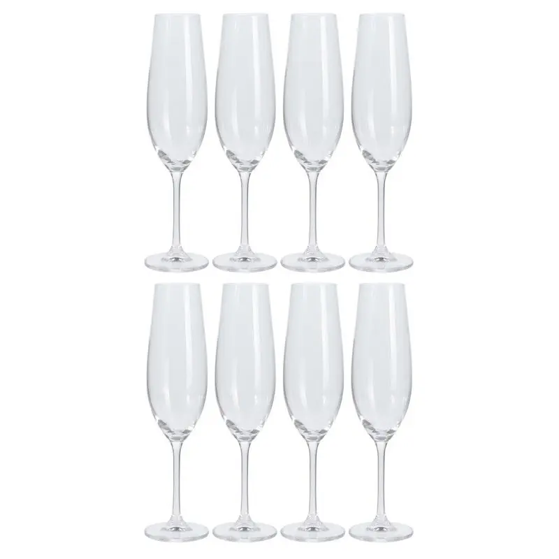 Atmosfera Prosecco/Champagneglazen - 16x - transparant - glas - 260 ml - hoog model - Champagneglazen Bestel Nu