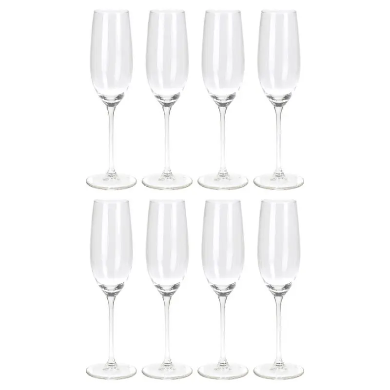 Groothandel Champagneglazen - 16x - transparant - glas - 210 ml - proseccoglazen - Champagneglazen