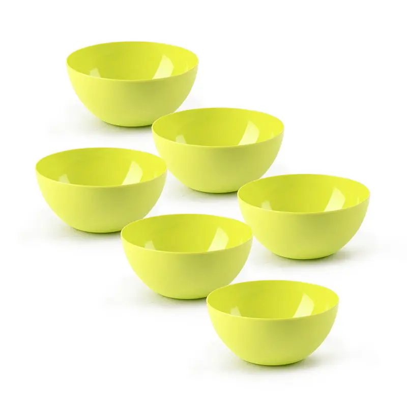 Beperkte Voorraad Plasticforte kommetjes/schaaltjes - 6x - dessert/ontbijt - kunststof - D17 x H8 cm - groen - Kommetjes