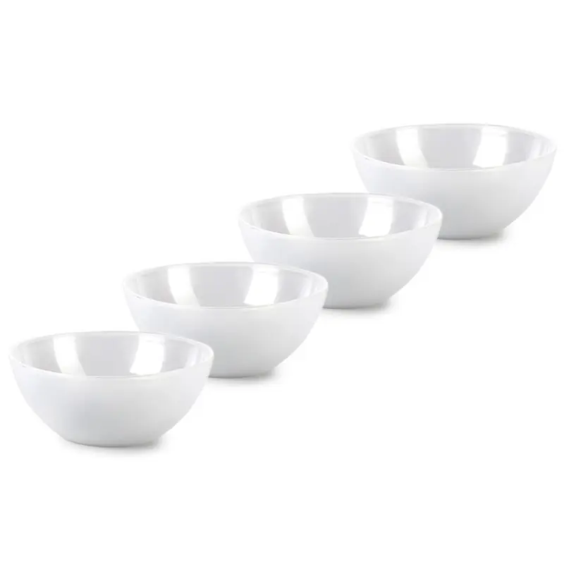 Beperkte Voorraad Plasticforte kommetjes/schaaltjes - 4x - dessert/ontbijt - kunststof - D17 x H7 cm - transparant - Kommetjes