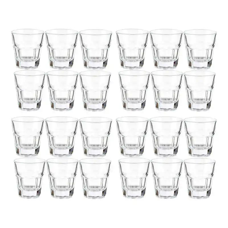 Vivalto shotglaasjes - 24x - glas - transparant - 40 ml - Shotglazen In De Mode