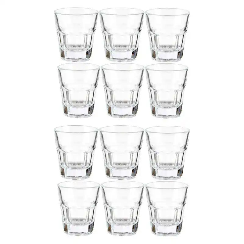 Vivalto shotglaasjes - 12x - glas - transparant - 40 ml - Shotglazen Laatste Versie
