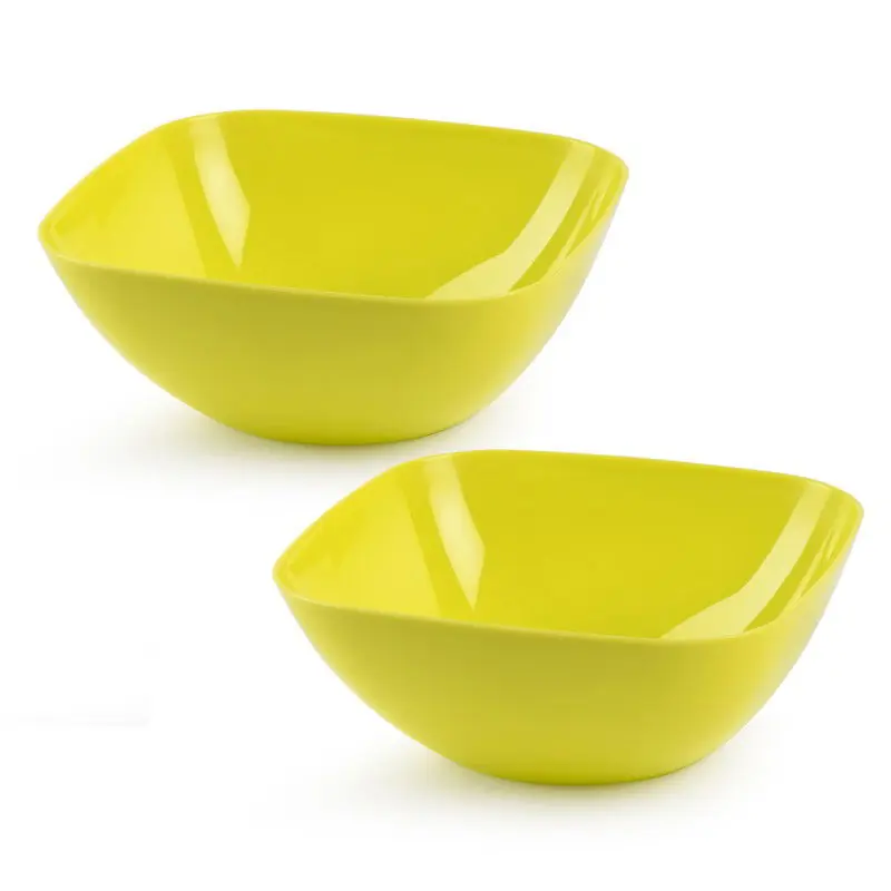 Veilige Betaling Plasticforte serveerschaal/saladeschaal - 2x - D28 x H11 cm - kunststof - groen - 4800 ml - Serveerschalen