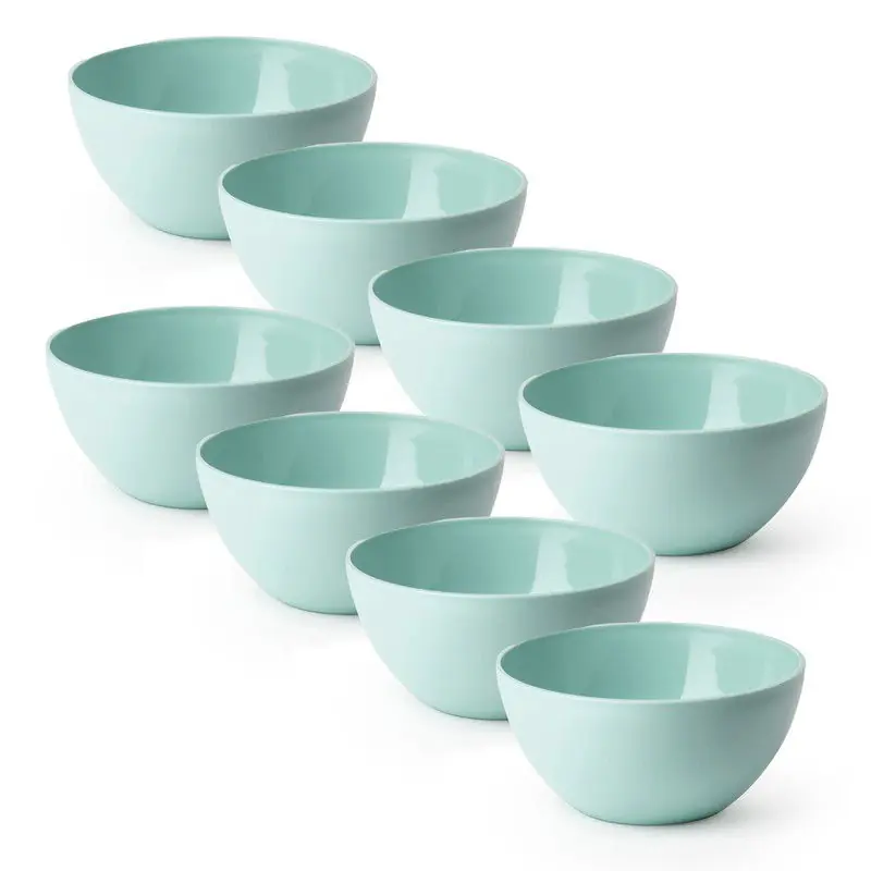 Uitverkoop Plasticforte kommetjes/schaaltjes - 8x - kunststof - D14xH6 cm - groen - Kommetjes