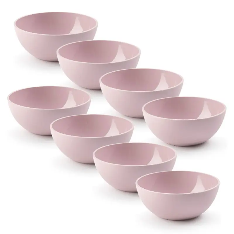Lage Prijs Plasticforte kommetjes/schaaltjes - 8x - kunststof - 12x5 cm - roze - Kommetjes